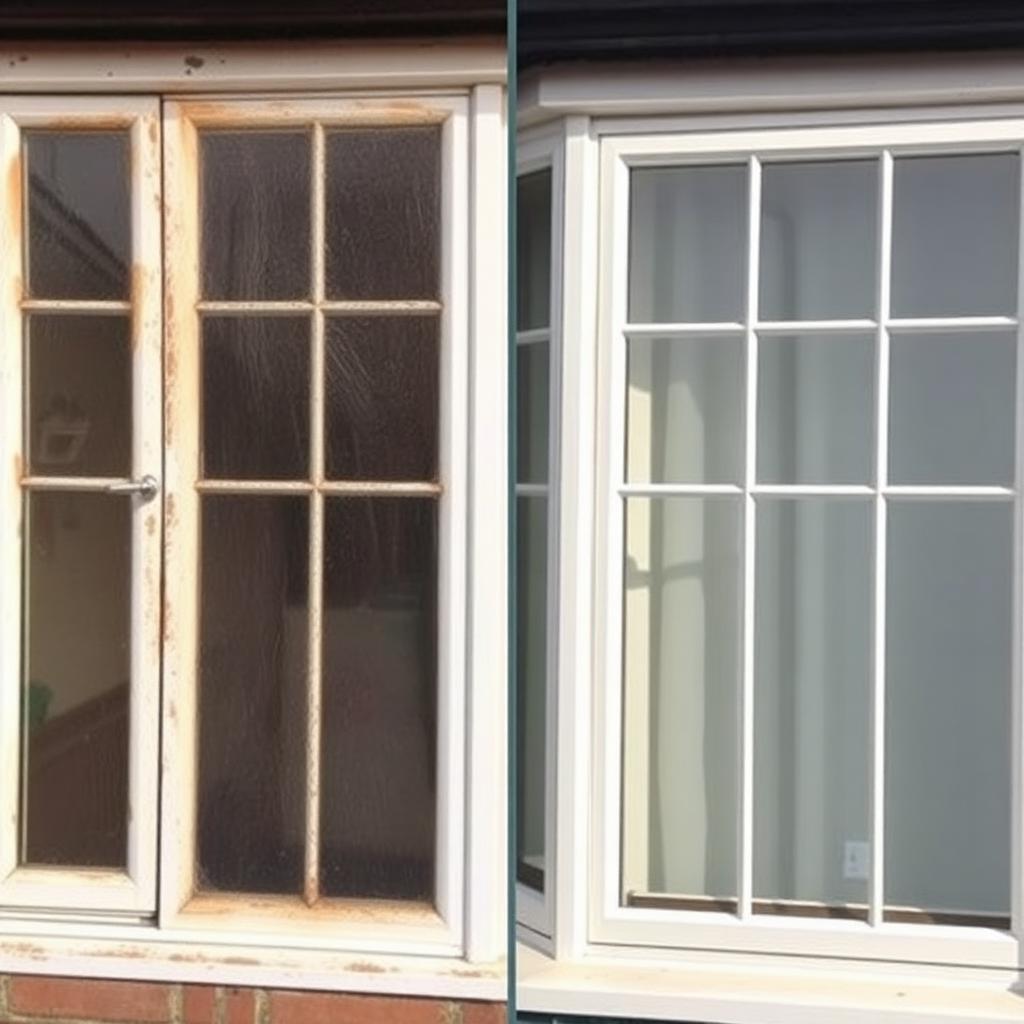 Window Cleaning — before and after